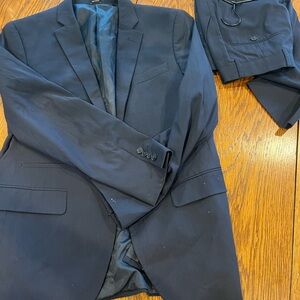 jf j.ferrar Blue Suit Modern Professional Style